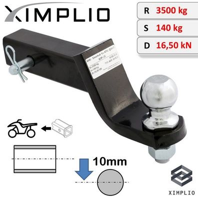 Anhängerkupplung AHK-Einschub 2-Zoll Adapter 51x51mm für Can-Am Traxter PRO