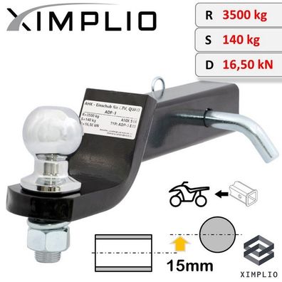 Anhängerkupplung Einschub Adapter + 15mm für 2 Zoll Receiver für Can-Am Renegade X