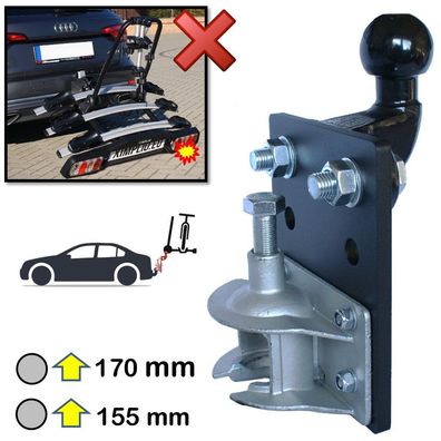 Anhängerkupplung höhenverstellung Adapter für Fahrradträger Kia Bongo 1999-2003