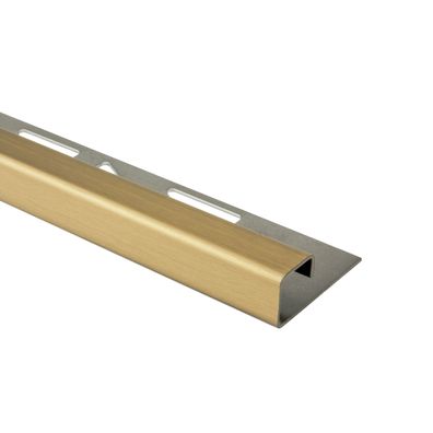 Quadrat Fliesenprofil Edelstahl V2A L250cm H10 gold gebürstet