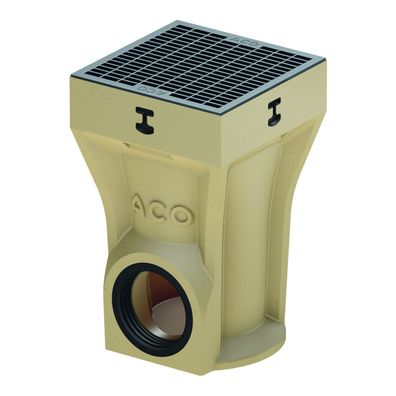 ACO Self Europoint Punktablauf tief eck. mit Anschluss DN/OD110 waagerecht, m