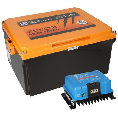 SET Liontron LiFePO4 Akku 12,8V 200Ah Untersitz + Victron Orion-Tr Smart 12/12-30A
