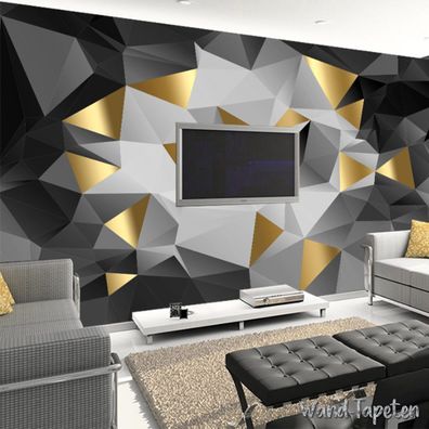 Vlies Fototapete Wandtapete Wandbilder 3D Geometrische Relief Industrie Stil 3668