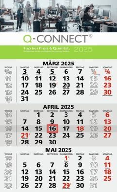 Q-CONNECT 70290 Wandkalender 3-Monats-Planer