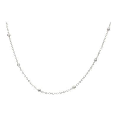 Silberkette Damen Ankermuster mit Kugeln Silber 925 Breite 1,1 mm JL48-05-0108