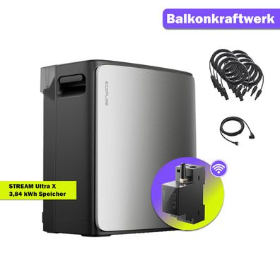 Ecoflow STREAM Ultra X 3,84 kWh Solarpeicher 2300W mit Smarter Zähler