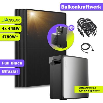 Ecoflow 2000W Balkonkraftwerk mit STREAM Ultra X 3,84 kWh Speicher Plug & Play