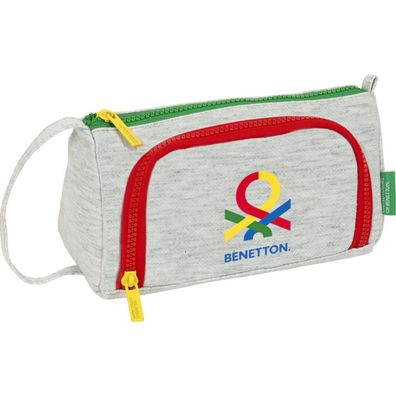 Schulmäppchen Benetton Pop Grau (20 x 11 x 8.5 cm)