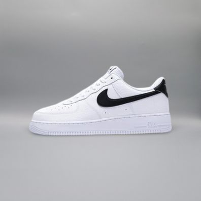 Nike Air Force 1 Low 07 White Black Pebbled Leather - 47.5