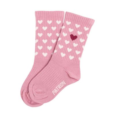 PATRON Kids Socken Herz rosa Gr.26-30