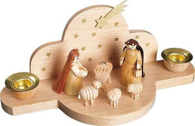 Richard Glaesser Kerzenhalter Krippe Christi Geburt aus Seiffen im Erzgebirge