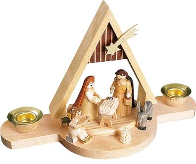 Richard Glaesser Kerzenhalter Christi Geburt aus Seiffen im Erzgebirge