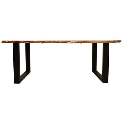 Baumkantentisch Catania - 160 x 90 cm - Akazienholz - Gestell U-Form