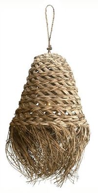 Deko-Leuchte Alesa, Pendel-Deckenlampe aus Natur-Materialien Höhe ca. 40 cm