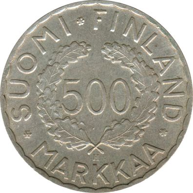 Finnland 500 Markkaa 1952 H Olympiade in Helsinki Silber*