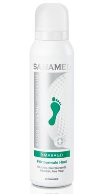 Caremed - Sanamed - Fuß-Creme-Schaum Smaragd - empfindliche & trockene Haut 150 ml