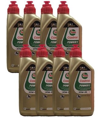 Castrol Power 1 20W-50 4T API SN JASO MA-2 8x1 Liter