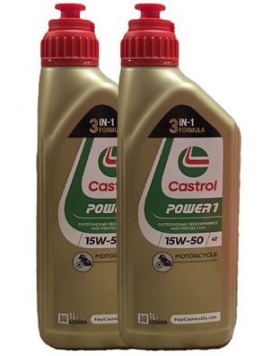 Castrol Power 1 15W-50 4T API SN JASO MA-2 2x1 Liter