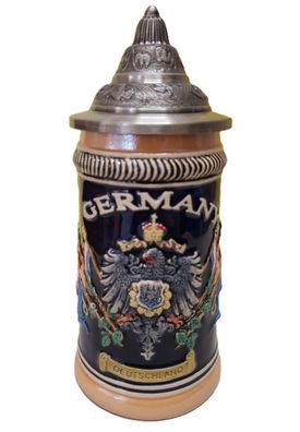 Bierkrug 0,25 Ltr Germany, bunt, gerade m.D