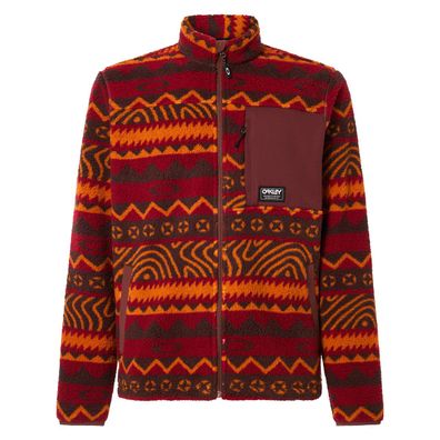 OAKLEY Fleece Mountain Fire Sherpa grenache norway pattern