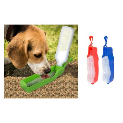 Reisetrinkflasche für Haustiere 400ml Wasserspender Trinknapf Trinkflasche Napf