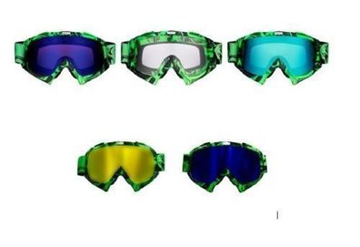 Motocross Brille Motorradbrille Racing Googles Quad Bike Cross Enduro hellgrün
