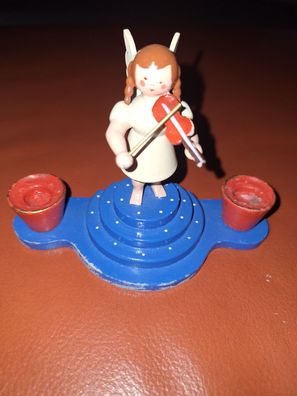 Erzgebirge Dregeno kleiner Engel auf Wolke Kerzenhslter Adventsleuchter