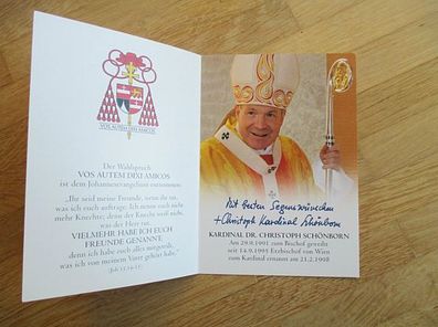 Erzbischof von Wien Kardinal Dr. Christoph Schönborn - Autogramm!!!