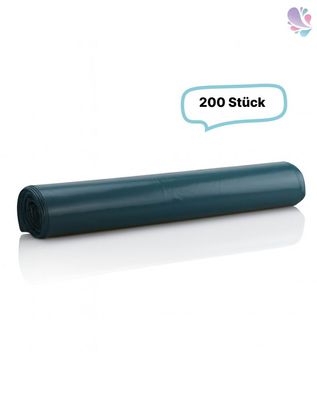 Qualitäts-Müllsack, Schwerlastsack, 240 Liter, blau, extra groß, extra reißfest, 60my