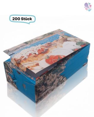 Pizzakarton Pizzabox Calzone Positano 27X 16X 7 cm weiß mit Neutraldruck 200 Stk, to