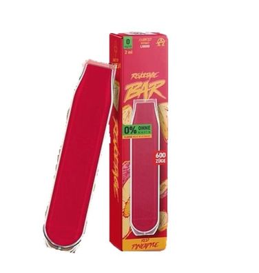 Revoltage 10x Einweg E-Zigarette/E-Shisha - Bis zu 600 Züge - 0 mg/ml - Red Pineapple