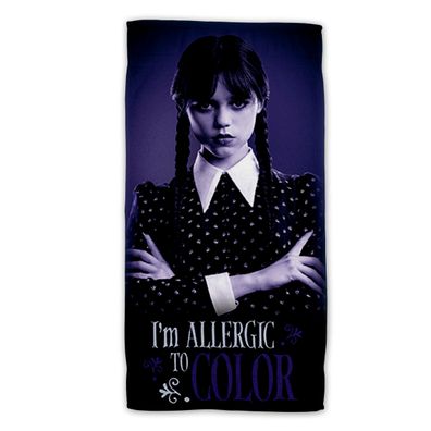 Wednesday Baumwolle Strandtuch Frottee Badetuch mit Premium Druck, 70x140 cm