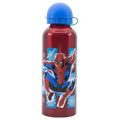 Spiderman Aluminium Flasche 530 ml – Robuste Kinder Trinkflasche im Spider-Man Design