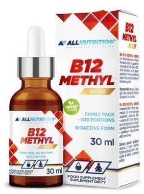 Allnutrition Vitamin B12 1000mcg Tropfen 30ml - Hochdosiert, Vegan & Effektiv fü