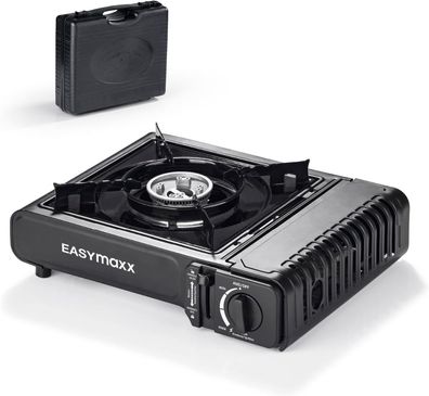 EASYmaxx Gaskocher tragbar kompakter Campingkocher mit Transportkoffer 2500 W Outdoo