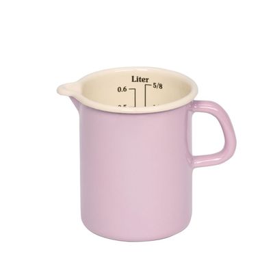 RIESS Gobelet doseur émaillé 0,5 litre rose/coloré