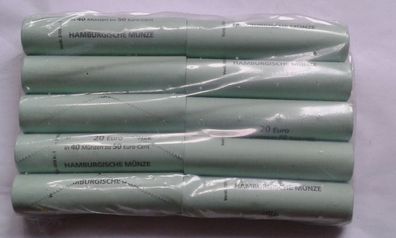 Rollenpaket 10 Rollen 50 cent 2023 J Hamburg 10er Lage 50 cent 2024 Rollen Hamburg J