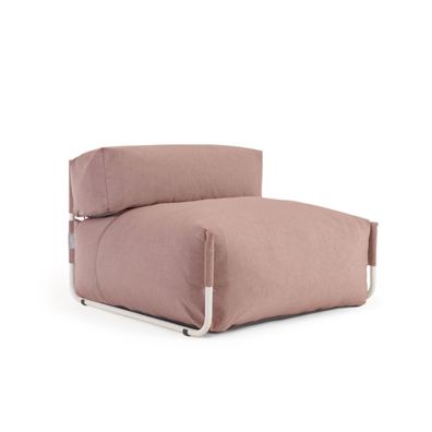 Modularsofa Square mit Rückenlehne in Terrakotta