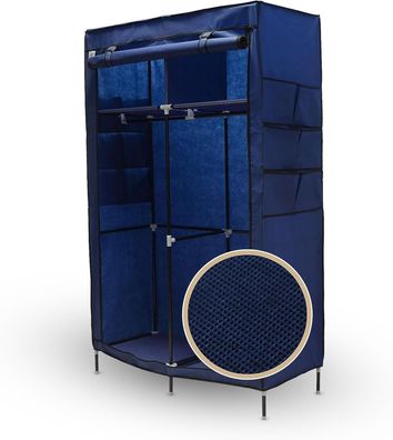 Best For Home XXL Stoffkleiderschrank 170x108x45 cm - Faltbar, mit Kleiderstange & CE