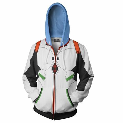 Anime Neon Genesis Evangelion EVA Cosplay Hoodie Jacke 3D-gedrucktes Sweatshirt K