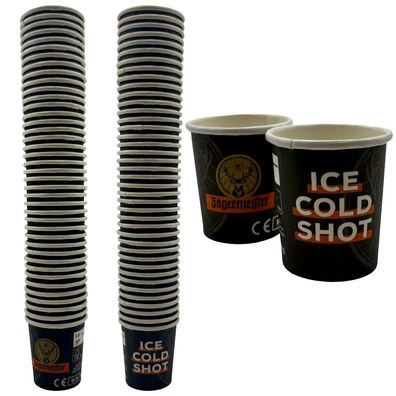 Jägermeister Pappbecher 2 cl geeicht – Shotbecher 40 Stück – Einwegbecher aus P