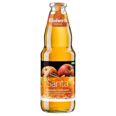 Klindworth Santa Bratapfel-Glühwein – 1L | Aromatisierter Apfelglühwein inkl. P