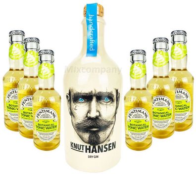 Knut Hansen Hamburg Dry Gin 0,5l ( 42% Vol) + 6 x Fentimans Botanical Tonic Wat