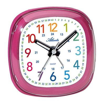 Atlanta Geräuscharmer Kinderwecker Pink 1736/8