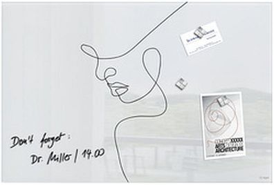 sigel Glas-Magnettafel artverum Line Art (B)600 x (H)400 mm