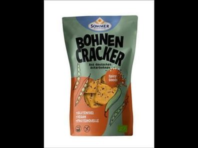 SOMMER 6x Bio Bohnen Cracker Spicy Seeds glutenfrei vegan 100g