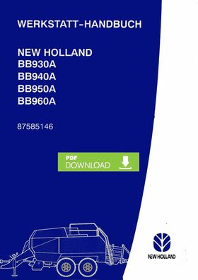 New Holland Reparatur Handbuch Großballenpresse BB 930A 940A 950A 960A