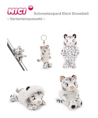 NICI Schneeleopard Eleni Snowbell - Variantenauswahl - Wärmflasche Schlüsselanhänger