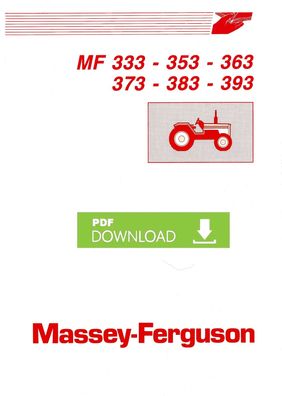 Betriebsanleitung Massey Ferguson MF 333 bis 393 A