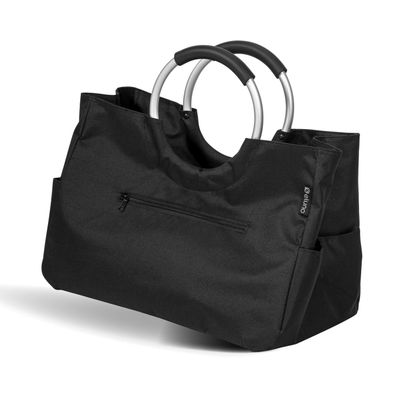 eluno Einkaufstasche WARWE aus Polyester, schwarz 43 x 29,5 x 23,5